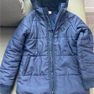 Boys Horseshoe hooded puffer jacket.Size S